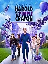 A movie poster for "Harold and the Purple Crayon," featuring the character Harold drawing with his purple crayon. The poster likely includes the movie title and perhaps some of the film's key visuals, like a character drawing a cityscape