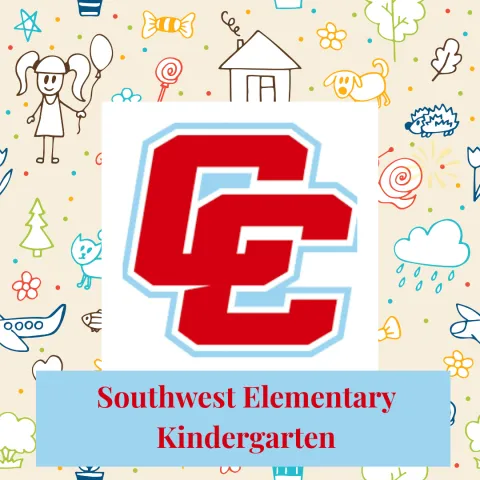 Kindergarten Kid background with two red Cs.