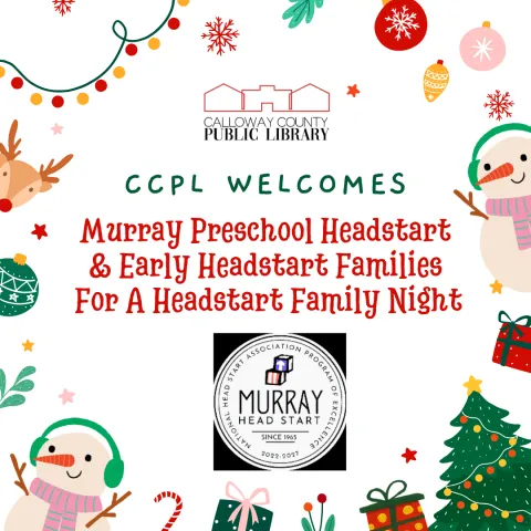 Headstart Family Night Flyer with Christmas images.